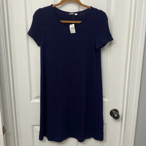 🆕 GAP Women’s Loose Fit T-Shirt Dress Navy Blue Short Sleeve Size Small - Picture 1 of 13